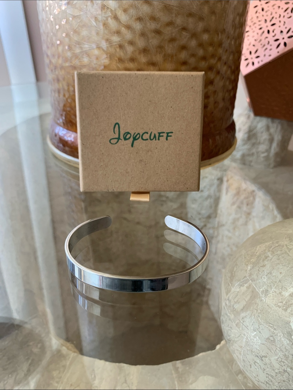 Joycuff Polished Silver Cuff Bracelet for Women